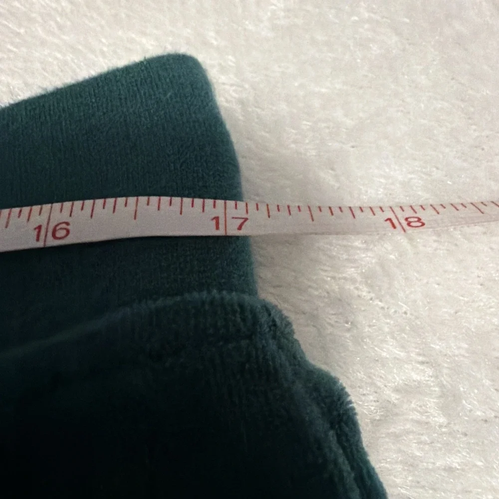 SB Active Women Emerald Green Velour Tracksuit Jewel Stud Trim XL Hoodie Pants